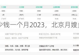 北京月嫂多少钱一个月2023，北京月嫂多少钱一个月2024