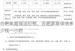 合肥家庭保洁价格，合肥家庭保洁多少钱一小时