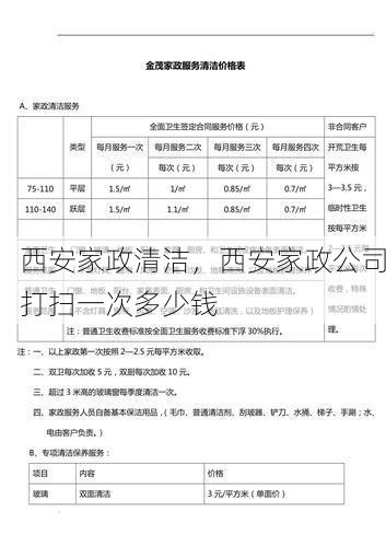 西安家政清洁，西安家政公司打扫一次多少钱