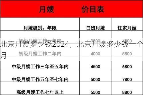 北京月嫂多少钱2024，北京月嫂多少钱一个月