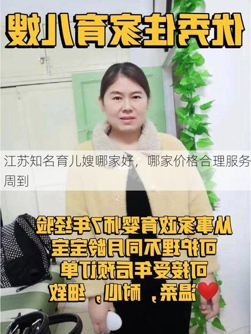 江苏知名育儿嫂哪家好，哪家价格合理服务周到